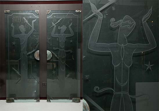 Beautiful Etched Glass Doors from the Iconic Biba Emporium, London England
