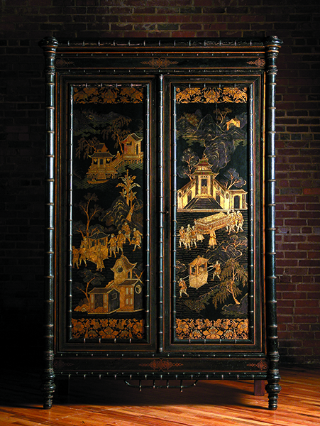 Chinoiserie is derived from the French word Chinois, meaning "Chinese"