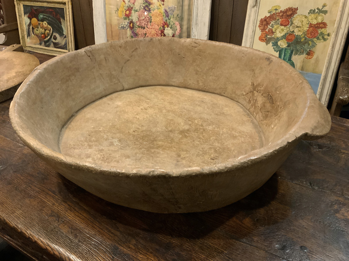 Exceptionally Large Sculped Wooden Bowl