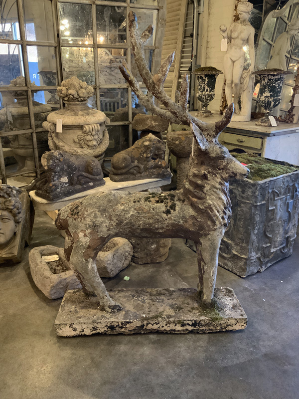 Large Scale and Well Weathered Concrete Stag
